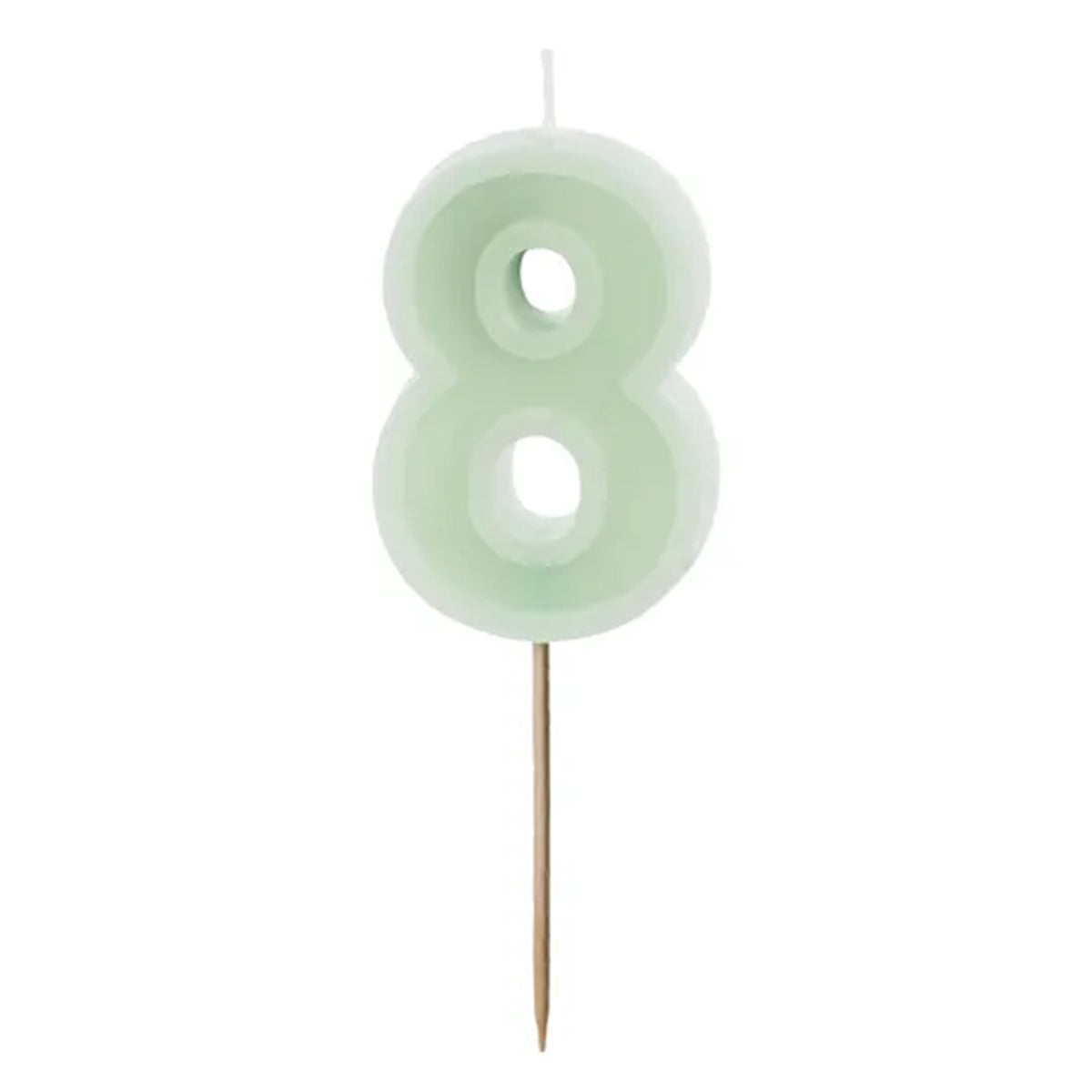 1 bougie d'anniversaire - Chiffre 8 - Vert