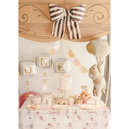1 Bougie d'anniversaire ONE - Or froid