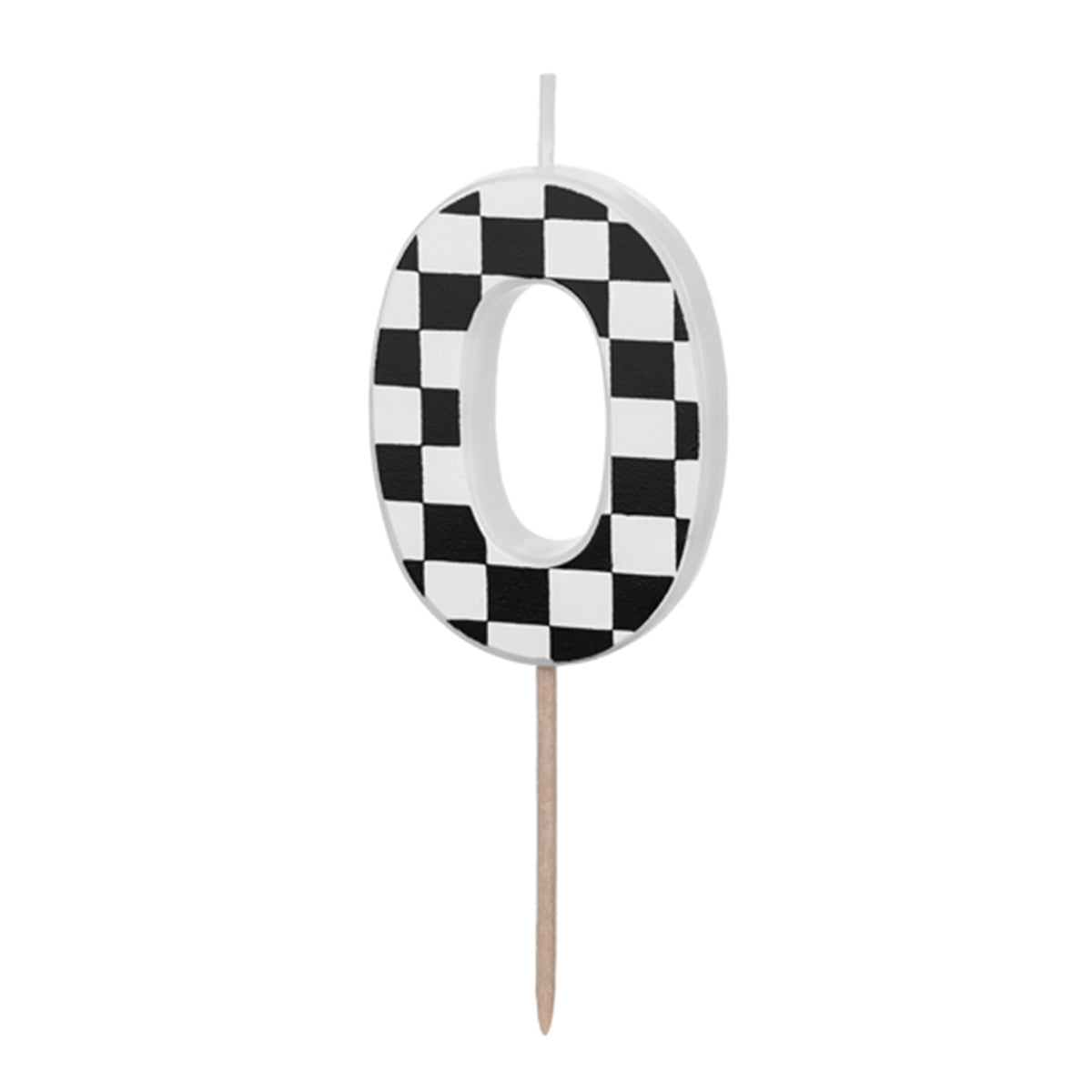 1 bougie d'anniversaire - Chiffre 0 - Racing