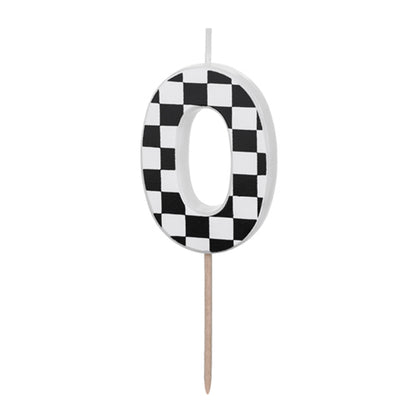 1 bougie d'anniversaire - Chiffre 0 - Racing