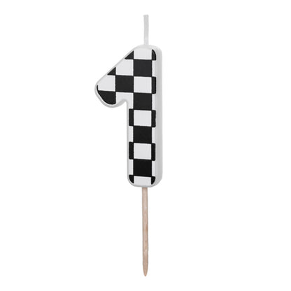 1 taartkaars - Cijfer 1 - Racing