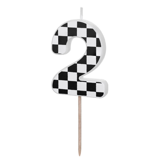 1 taartkaars - cijfer 2 - racing