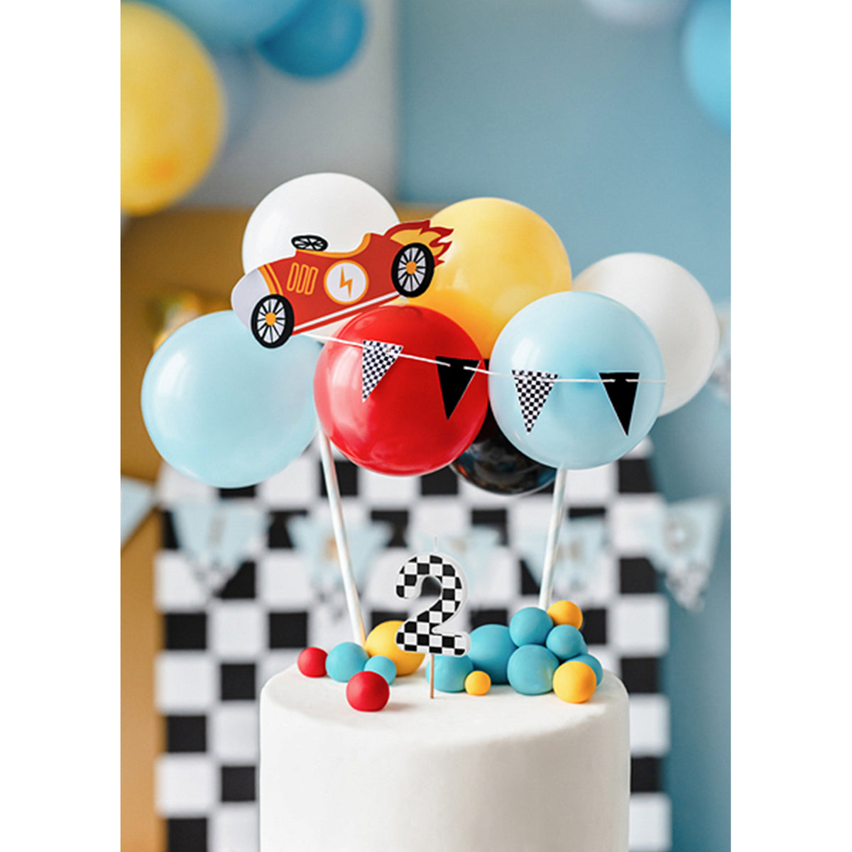 1 bougie d'anniversaire - Chiffre 2 - Racing