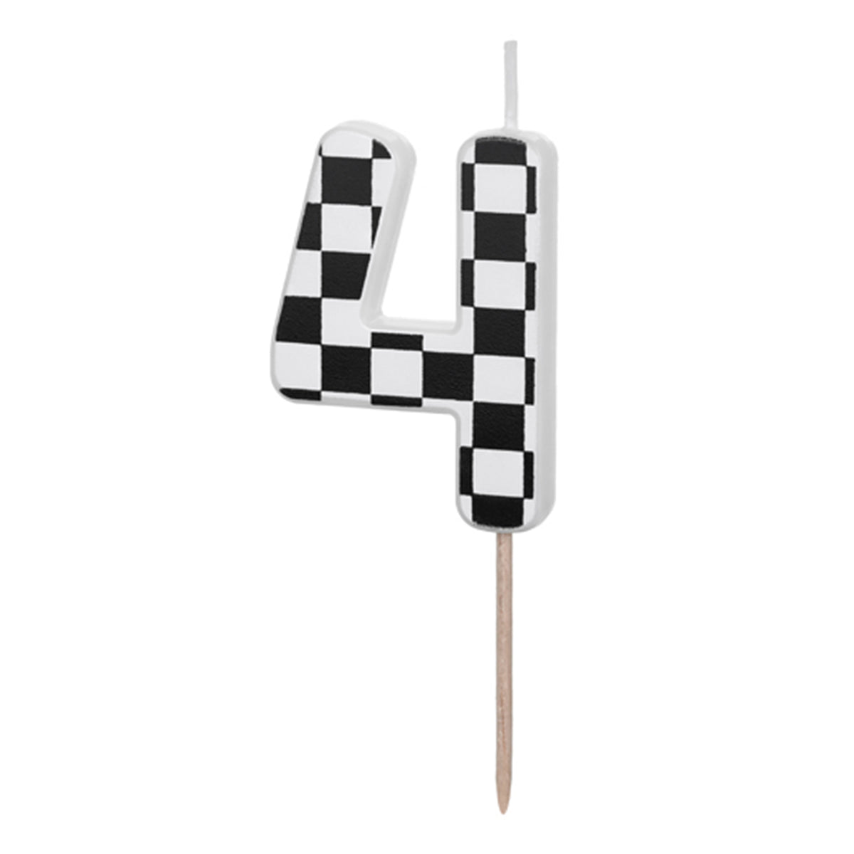 1 taartkaars - cijfer 4 - Racing