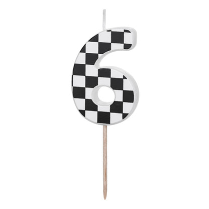 1 taartkaars - cijfer 6 - racing