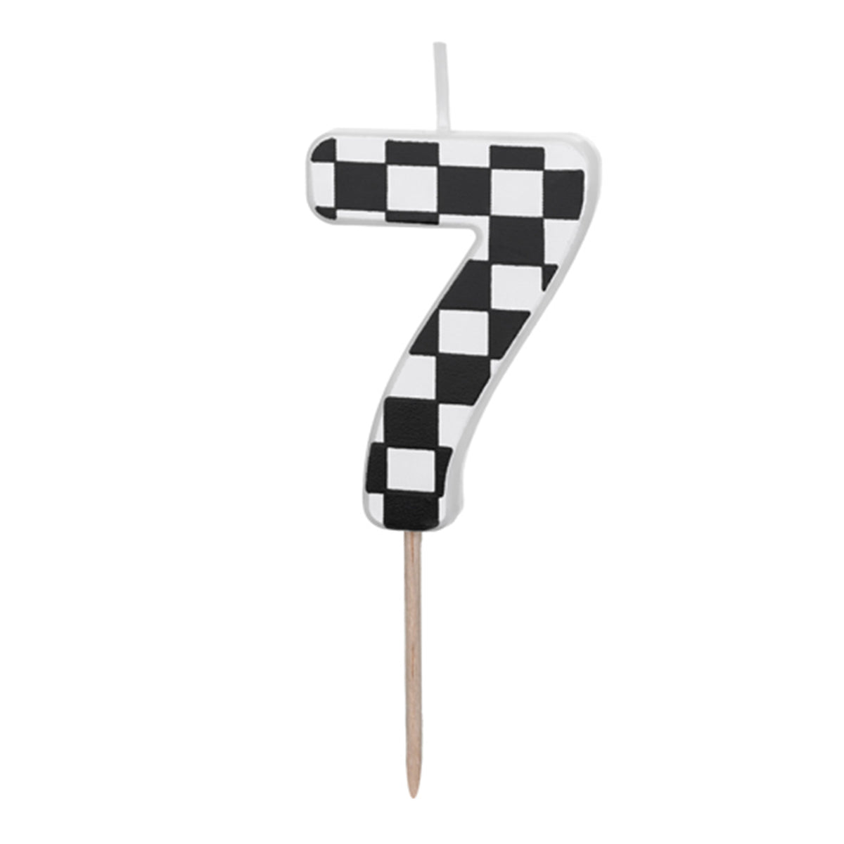 1 bougie d'anniversaire - Chiffre 7 - Racing