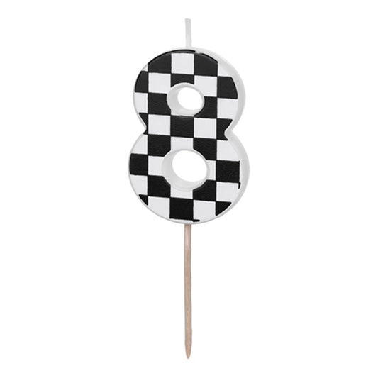 1 taartkaars - cijfer 8 - Racing