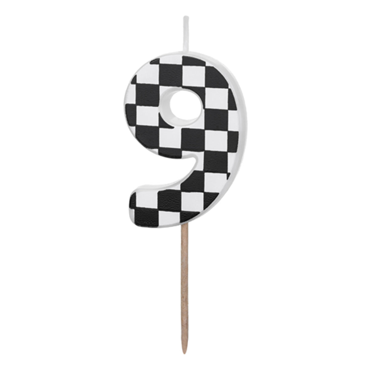 1 taartkaars - cijfer 9 - racing