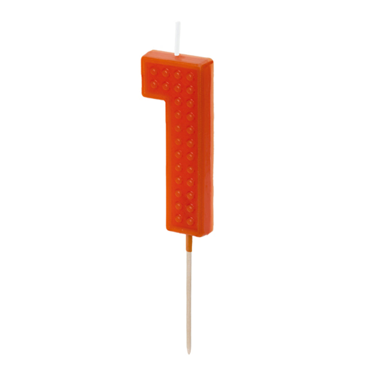 1 taartkaars - cijfer 1 - rood