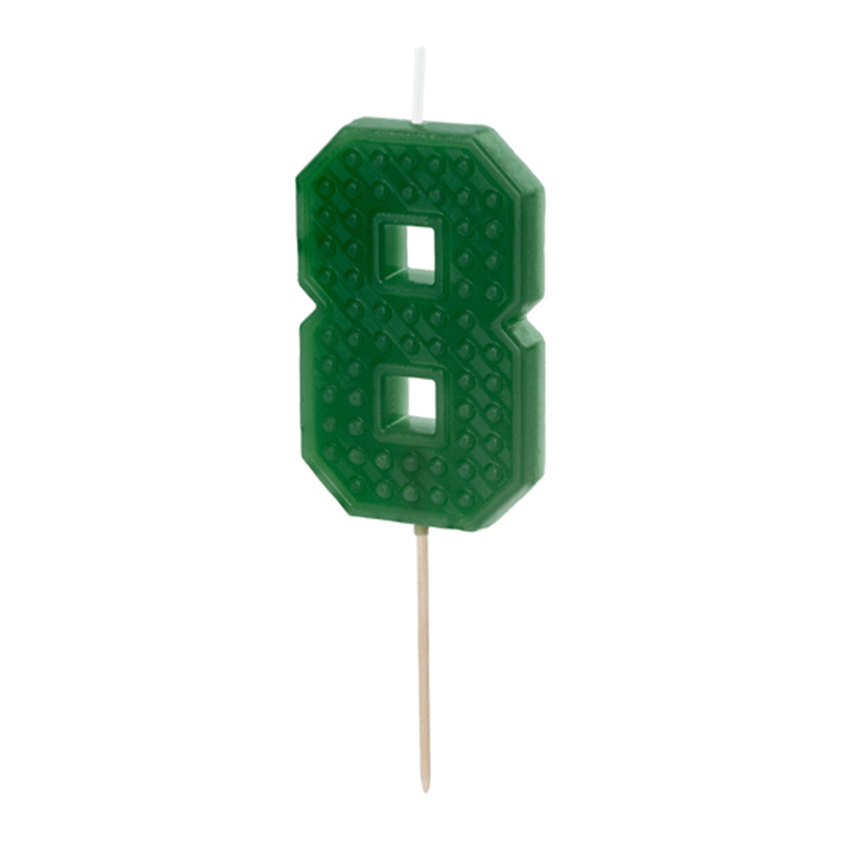 1 bougie chiffre - 8 - vert