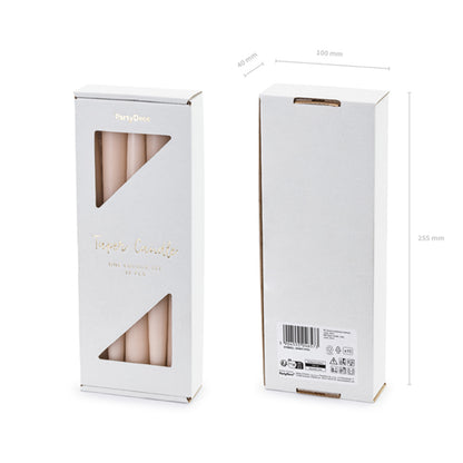 10 bougies coniques - nude