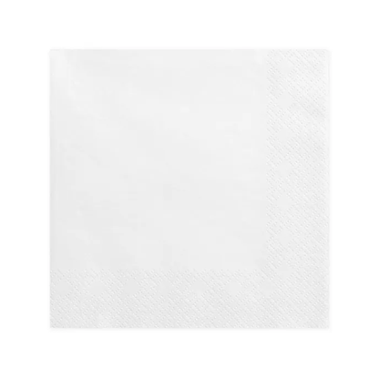 20 servetten drielaags - wit - Ø 33cm