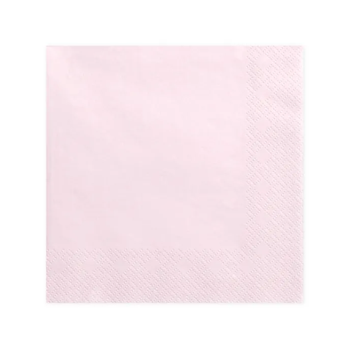20 serviettes 3 plis - rose clair - Ø 33cm