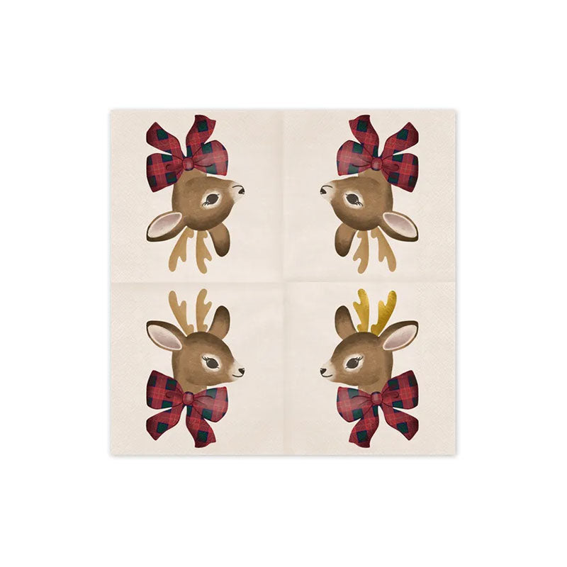 12 serviettes - 33 cm - Cerf