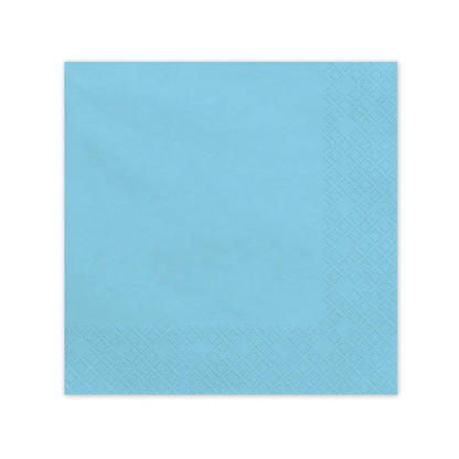 20 serviettes - bleu clair