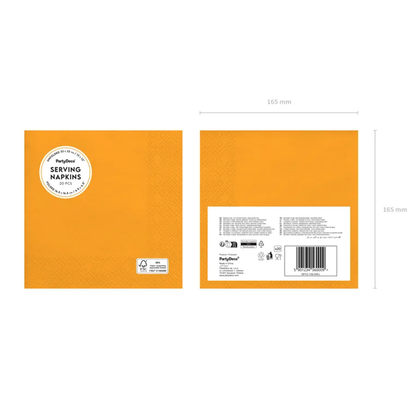20 serviettes - orange clair