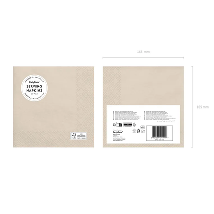 20 servetten - Beige