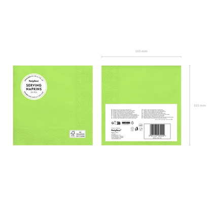 20 serviettes - Vert clair