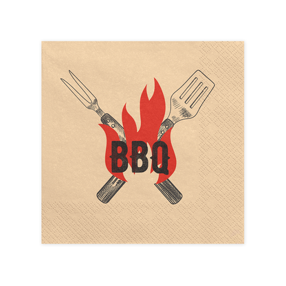 20 serviettes - BBQ - 33cm