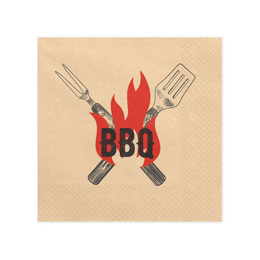 20 serviettes - BBQ - 33cm