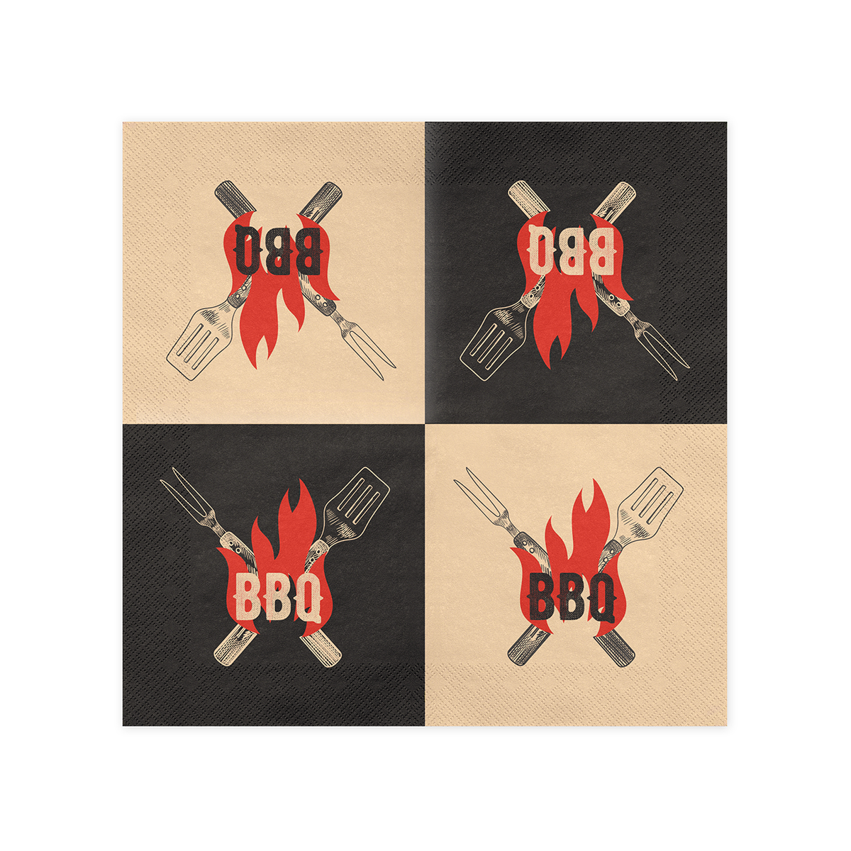 20 serviettes - BBQ - 33cm