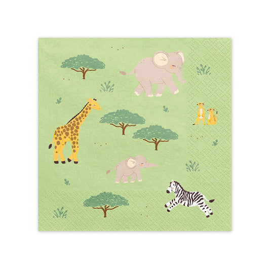 12 serviettes - Safari