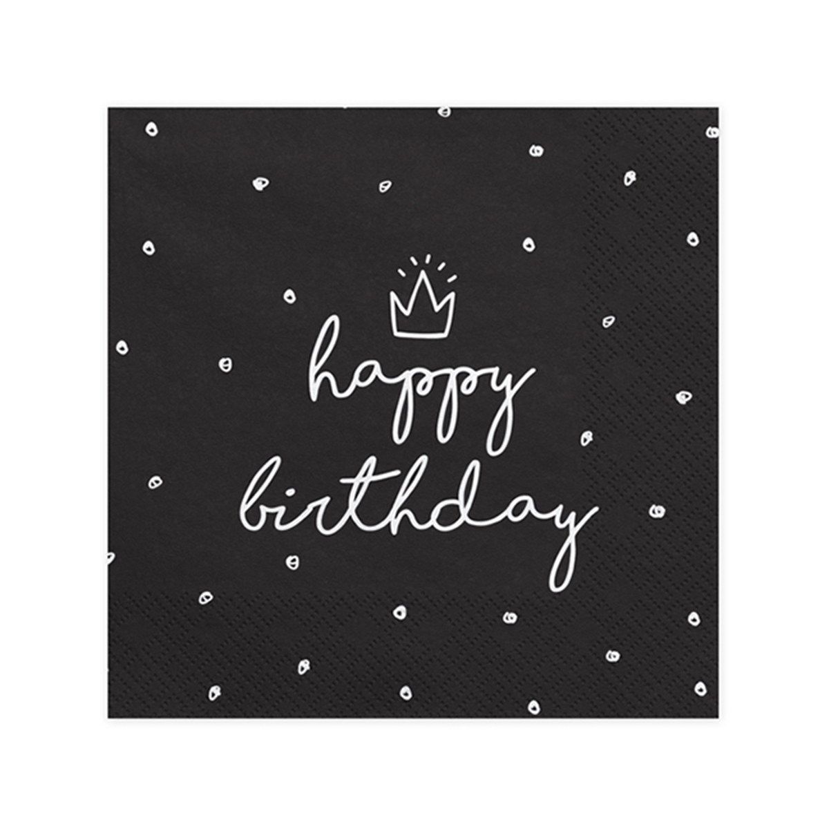 20 Servetten Trend - 33cm - Happy Birthday Black