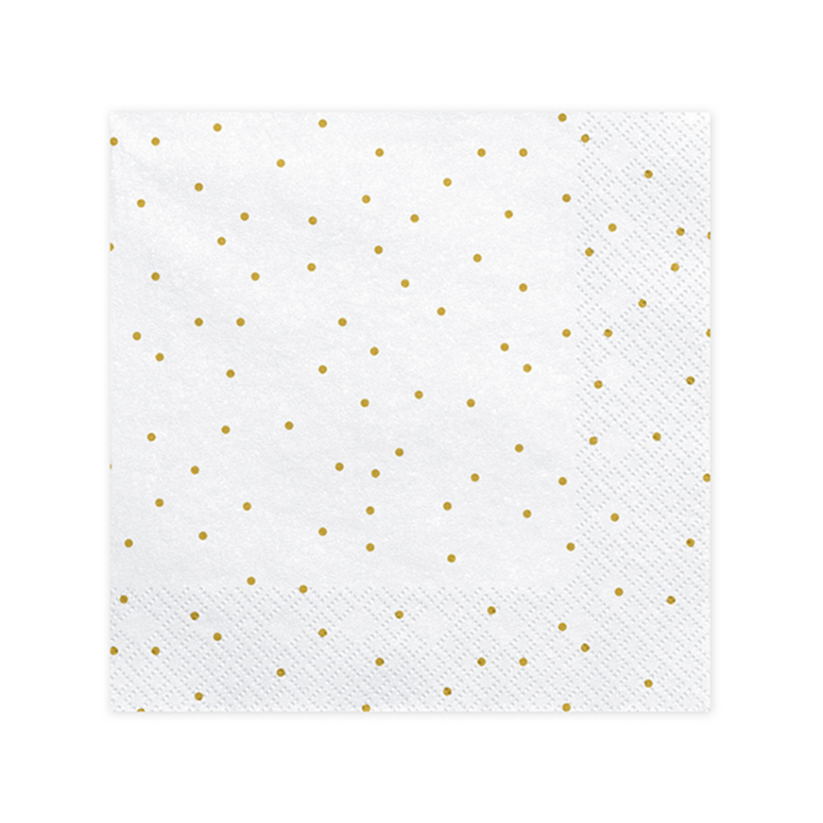 20 servetten Trend - 33 cm - wit met stippen