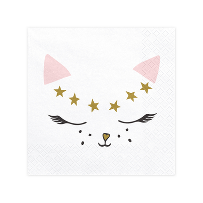 20 serviettes de table tendance - 33cm - Kitty