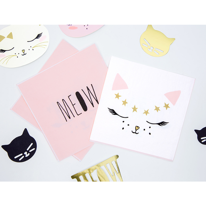20 serviettes de table tendance - 33cm - Kitty