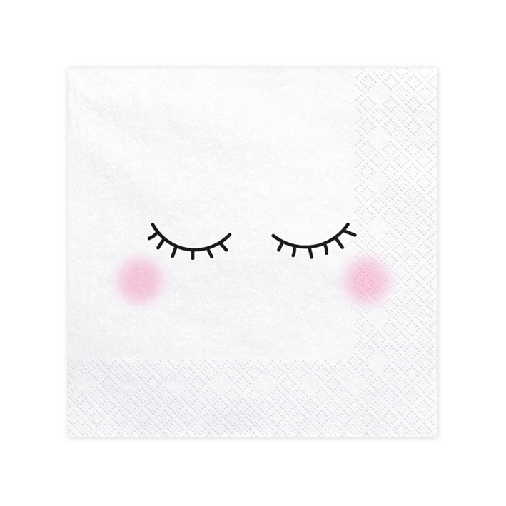 20 serviettes de table tendance - 33cm - Visage