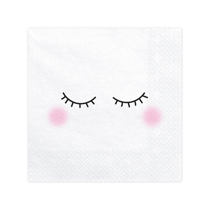 20 serviettes de table tendance - 33cm - Visage
