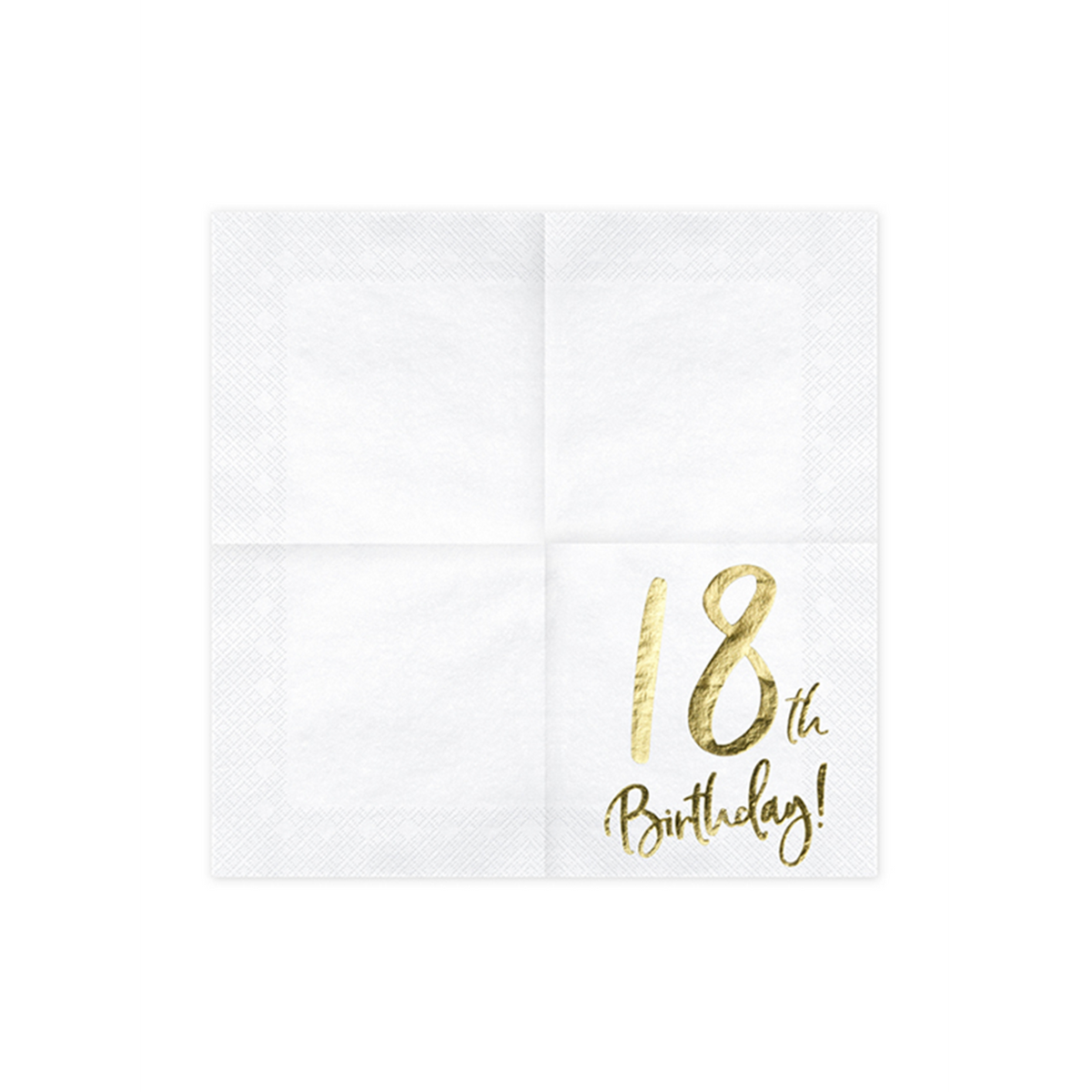 20 Serviettes Tendance - 33cm - 18ème Anniversaire