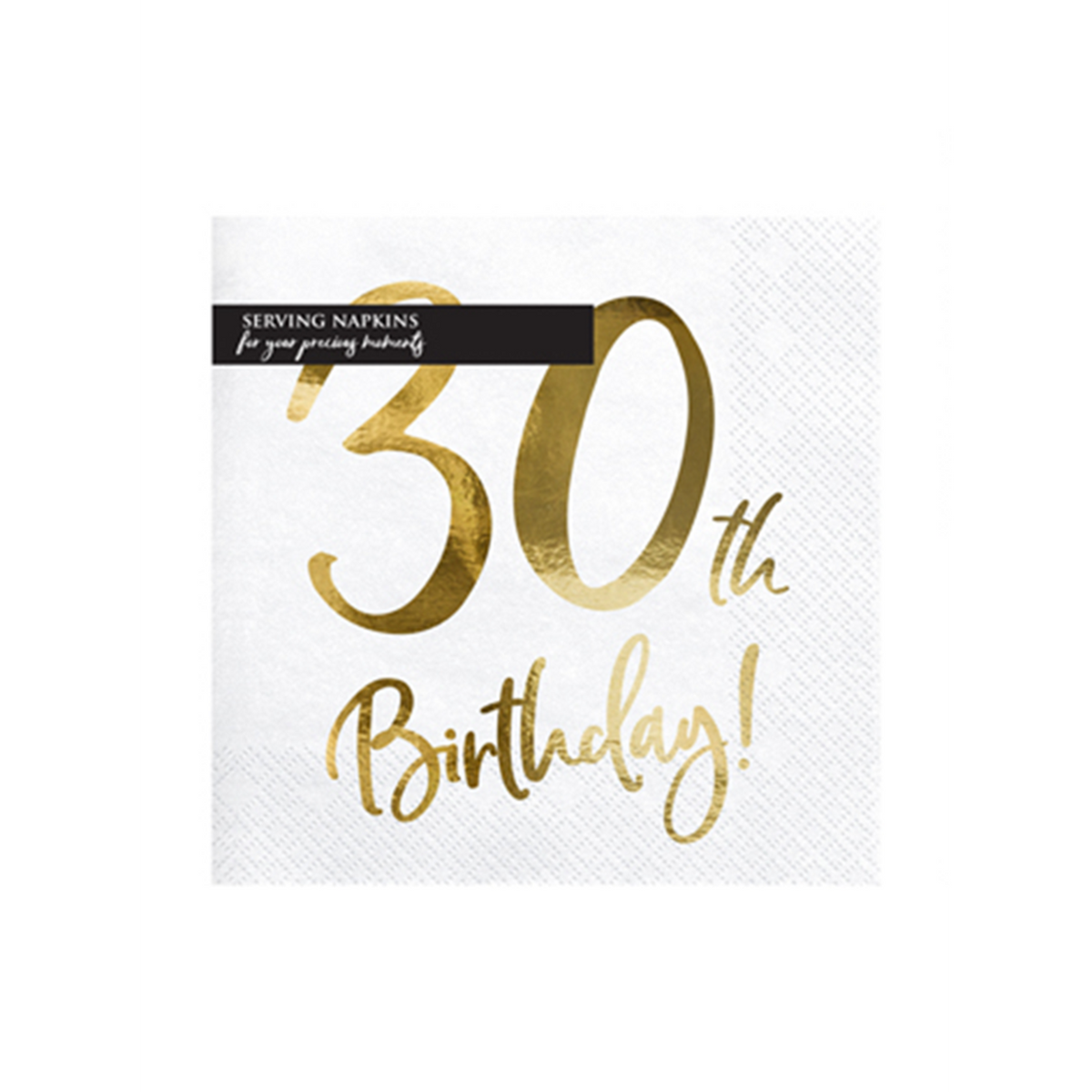 20 serviettes de table tendance - 33 cm - 30e anniversaire