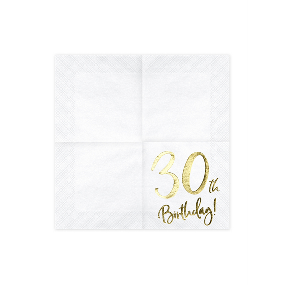20 serviettes de table tendance - 33 cm - 30e anniversaire