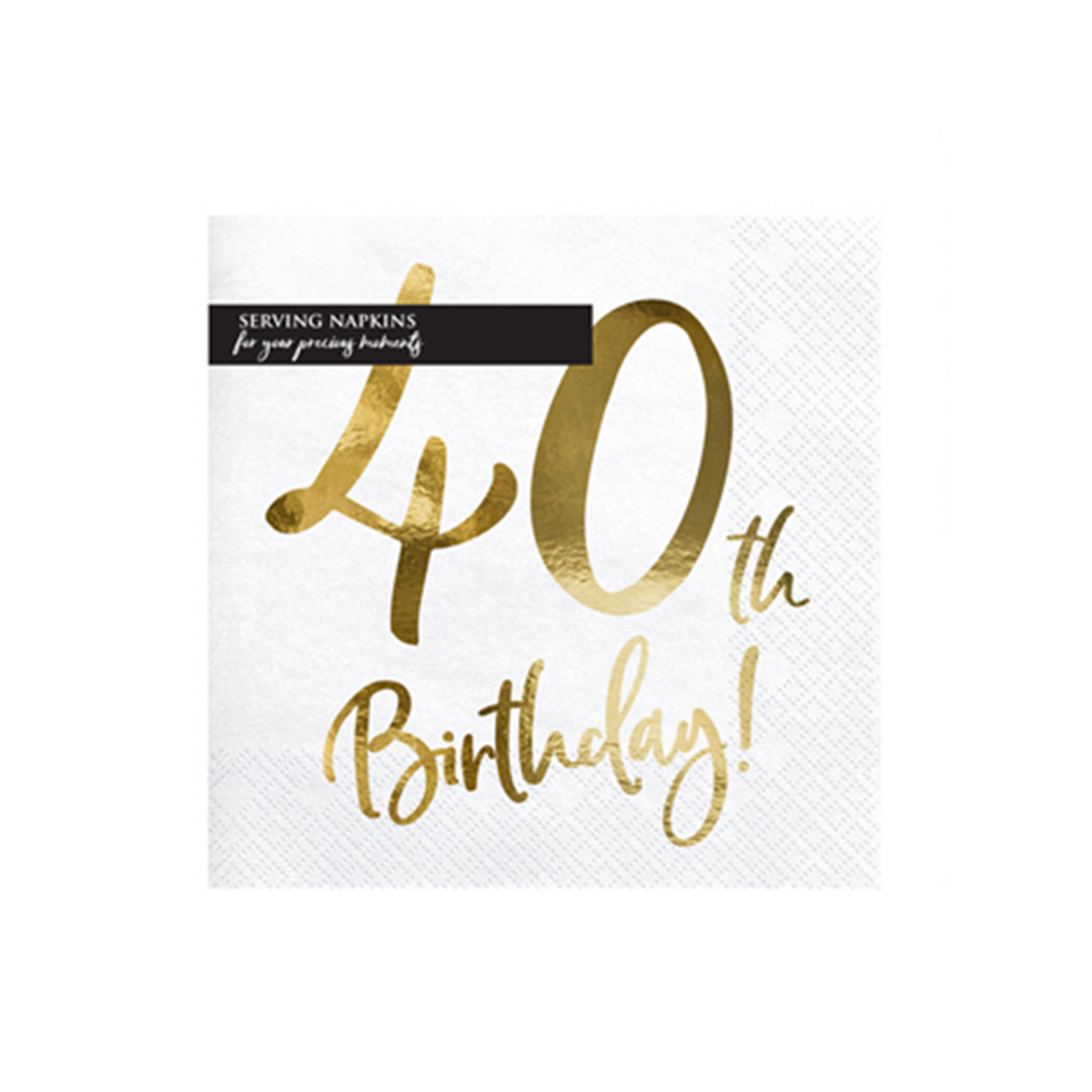 20 serviettes de table Trend - 33 cm - 40e anniversaire