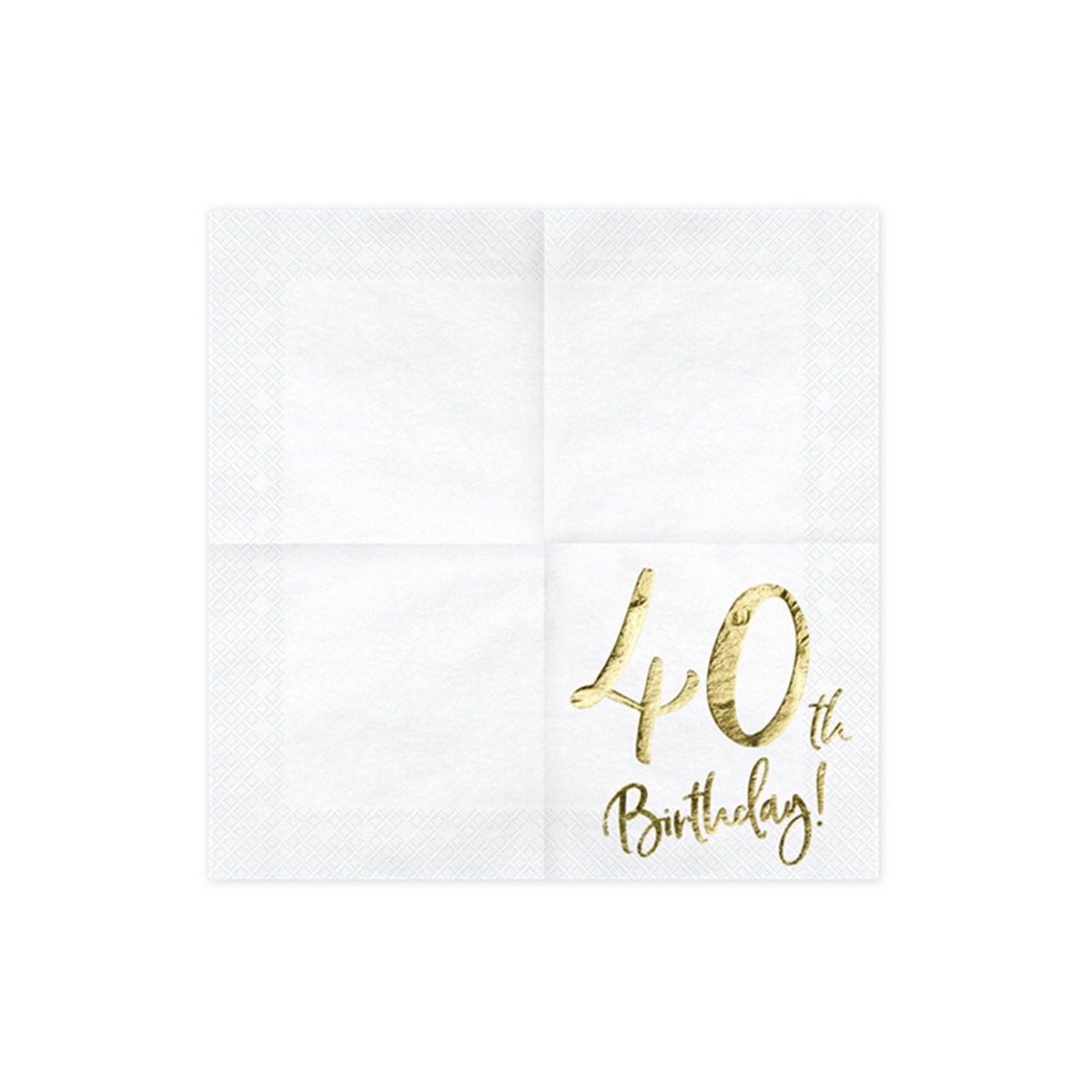20 serviettes de table Trend - 33 cm - 40e anniversaire