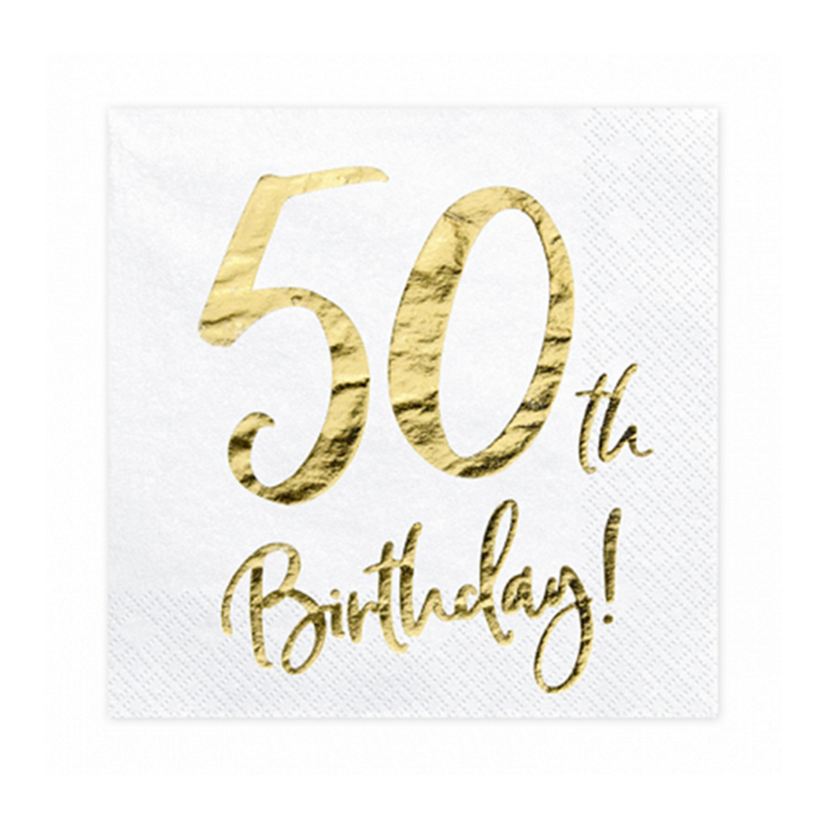 20 serviettes de table Trend - 33 cm - 50e anniversaire