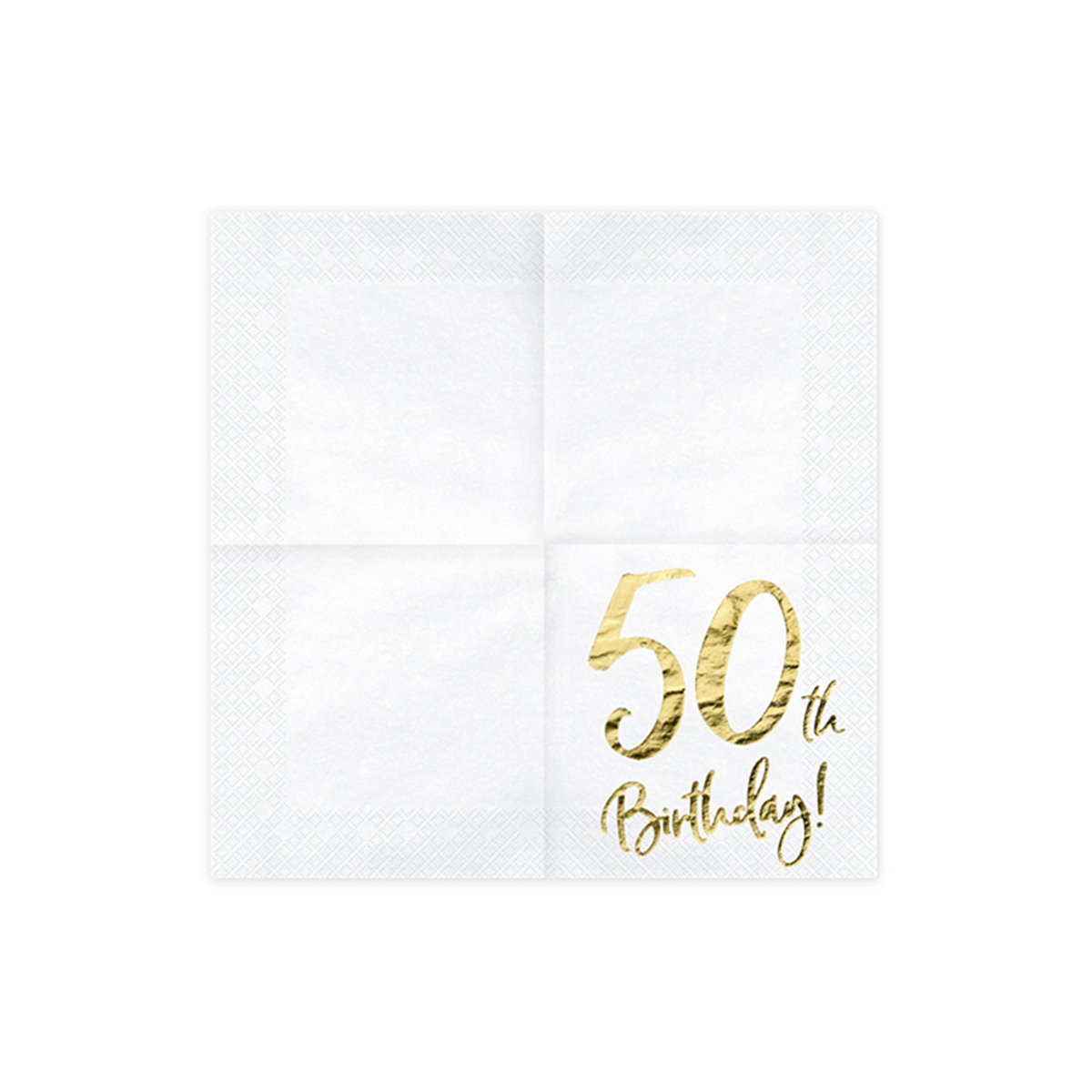 20 serviettes de table Trend - 33 cm - 50e anniversaire