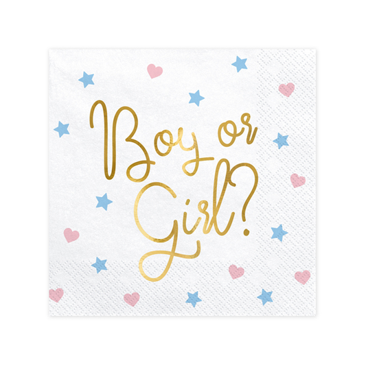 20 servetten Trend - 33 cm - Boy or Girl