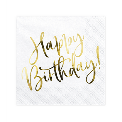 20 servetten Trend - 33 cm - Happy Birthday