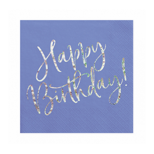 20 Serviettes Tendance - 33cm - Happy B'day