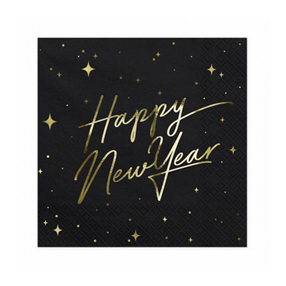 20 servetten Trend - 33 cm - Happy New Year Elegant