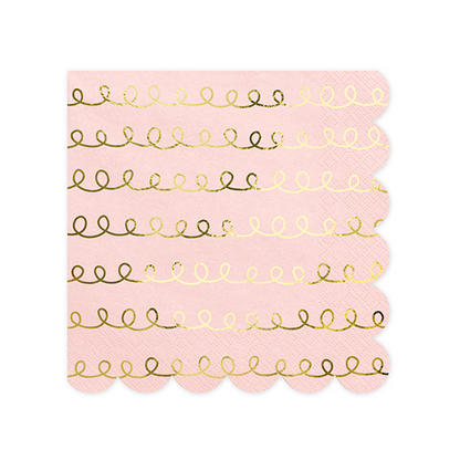 20 Serviettes tendance - 32cm - Glossy Bow