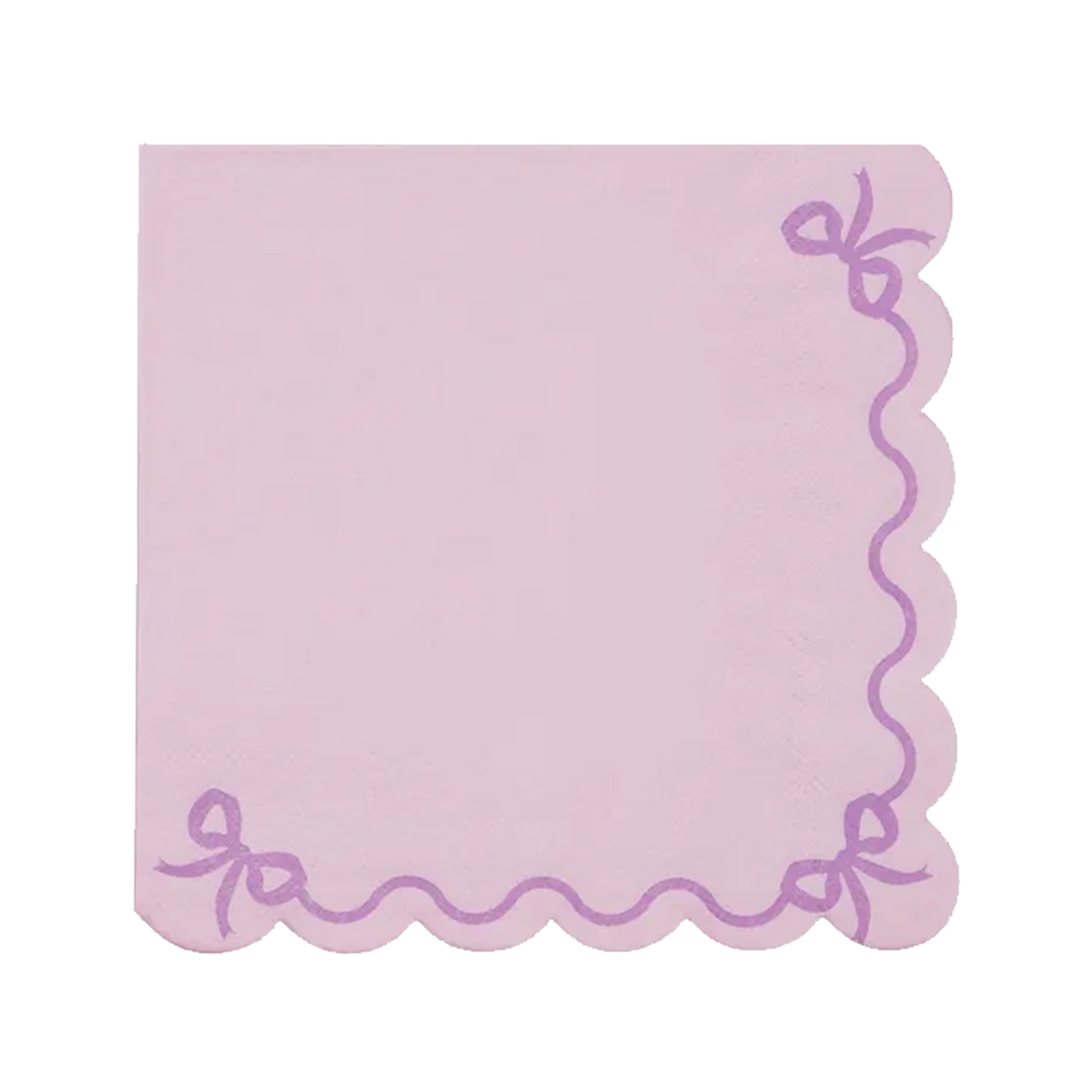 12 serviettes - 33cm - Mauve à volants
