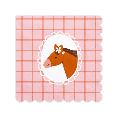 12 serviettes Trend - 33 cm - Cheval