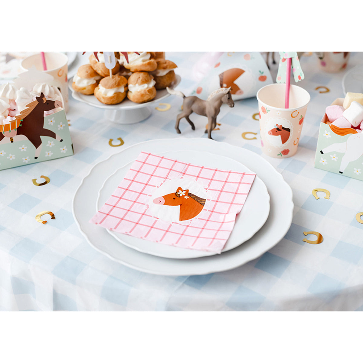 12 serviettes Trend - 33 cm - Cheval