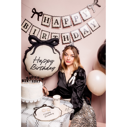 12 serviettes – Nœud Happy Birthday