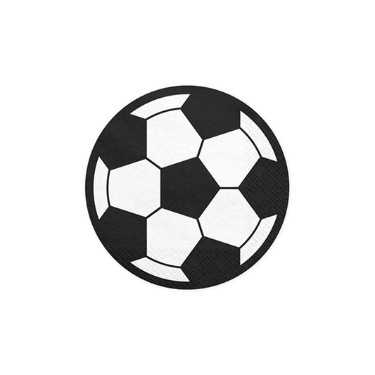 20 serviettes de table tendance - 13cm - Football
