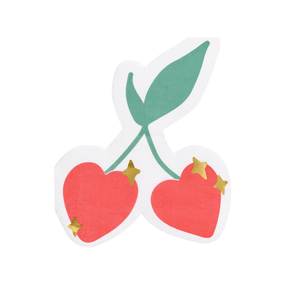 20 serviettes tendance - 16 cm - Sweet Cherries